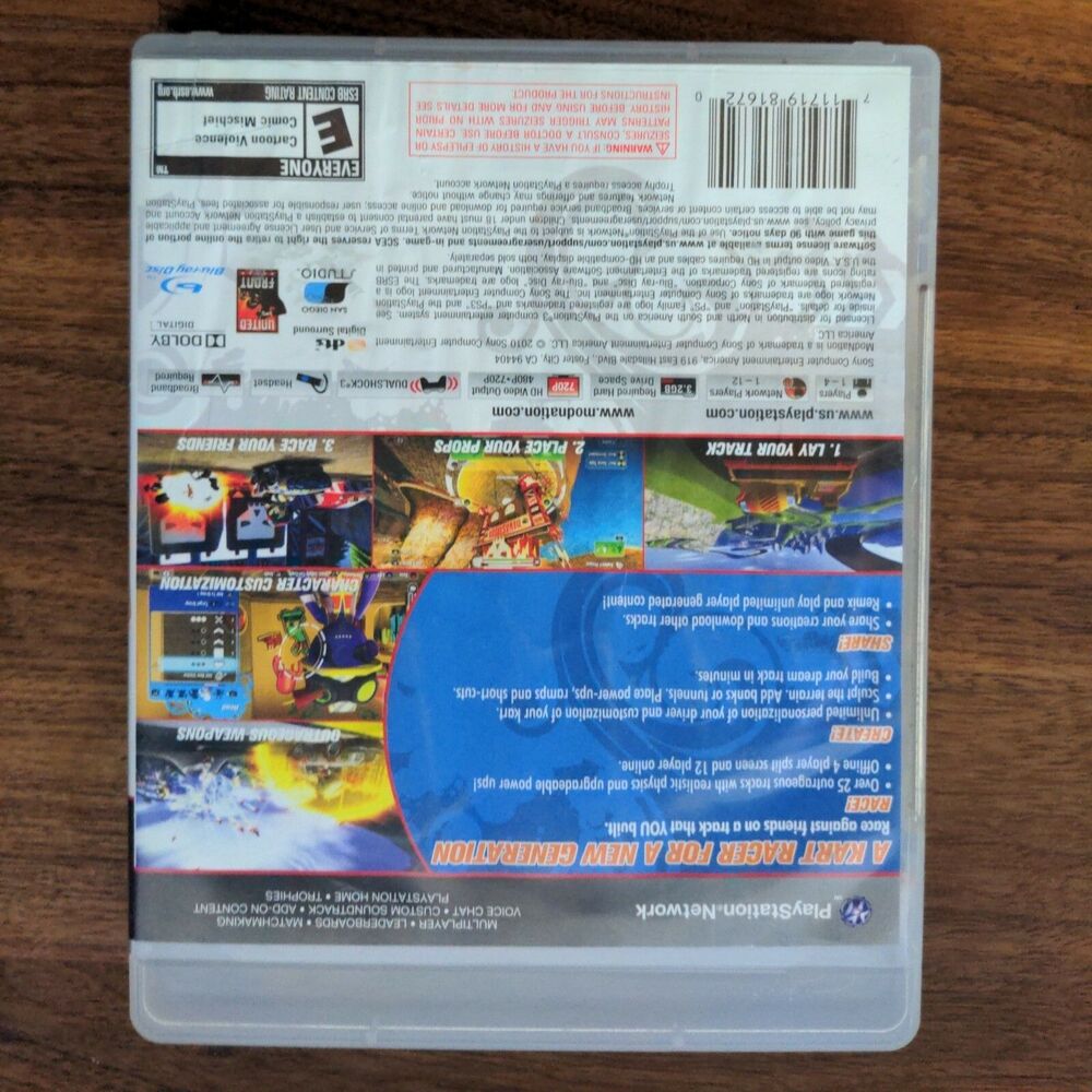 ModNation Racers (Sony PlayStation 3, 2010) Complete in Box & Tested - Picture 2 of 7